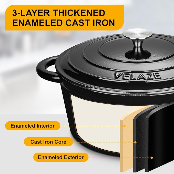 Velaze 7.5 QT Dutch Oven Pot - Image 2