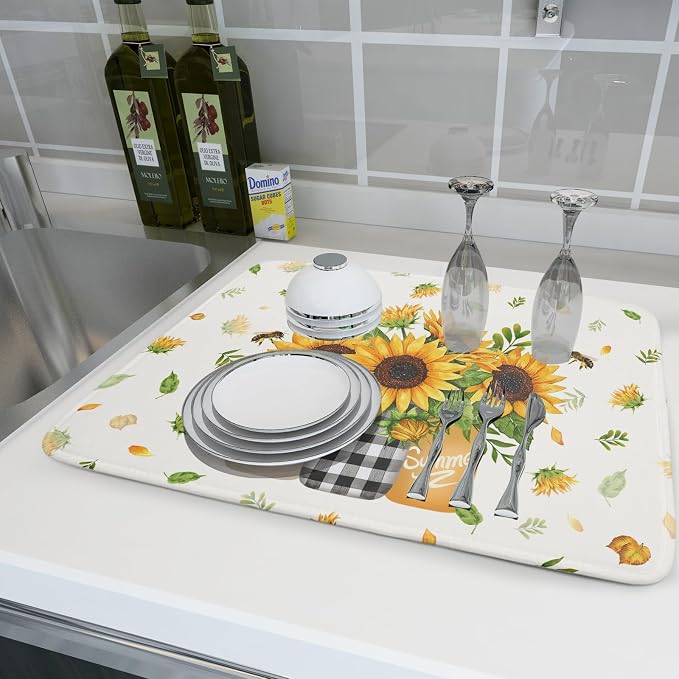 Giwawa Sunflower Vases Dish Drying Mat - Image 6
