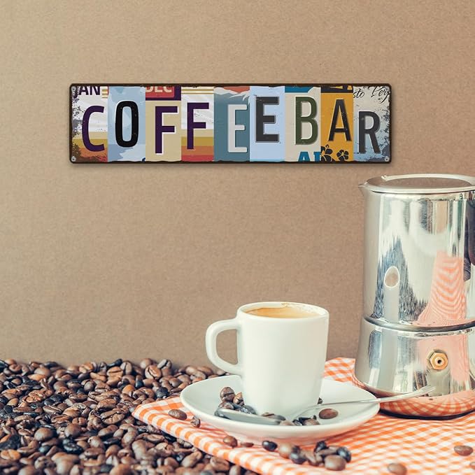 Coffee Bar Sign for Coffee Bar Decor, Retro Tin Metal Sign, Rustic Farmhouse - Image 6
