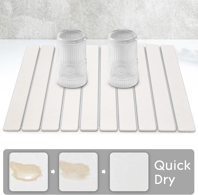 Large Stone Dish Drying Mat for Kitchen Counter, Eco-Friendly Diatomaceous - Image 2