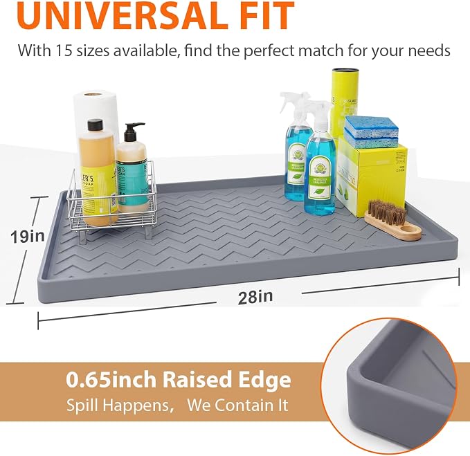 TigeJoy 28" x 19" Under Sink Mats - Image 2