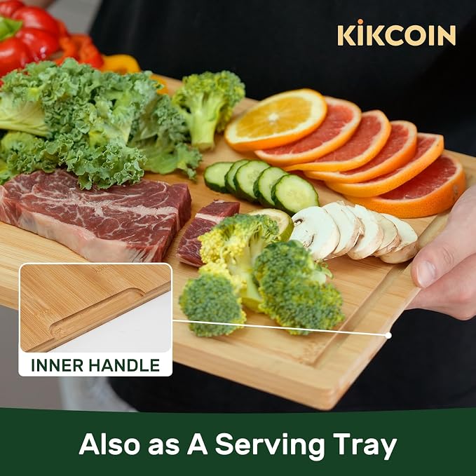 Kikcoin 20”×14” Bamboo Cutting Boards - Image 5