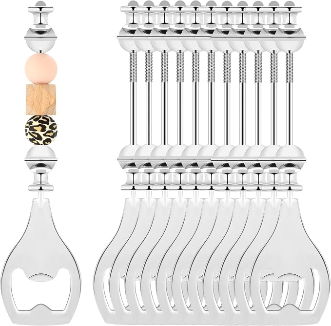 FoldTier 12 Pcs Beadable Beer Opener Reusable Bottle Opener Decorative by FoldTier