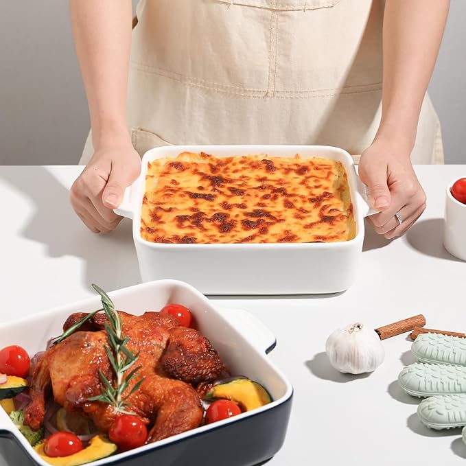 Sweejar Ceramic Baking Dish, 8 x 8 Cake Baking Pan - Image 4