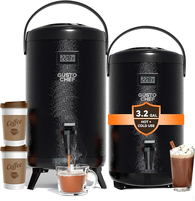 Insulated Beverage Dispenser 3 Gallon, Hot&Cold Drink Dispenser by Unknown