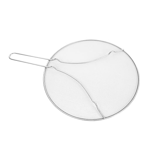 Restaurantware Splatter Screen 1 Count 13" Fine Mesh Cover Stainless Steel - Image 10