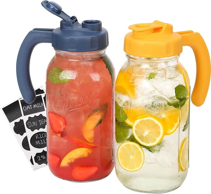 Soligt Glass Mason Jar Pitcher by SOLIGT