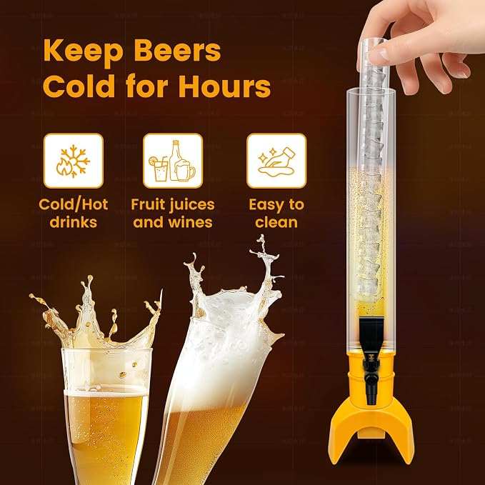 2 Pcs Beer Dispenser, 3L/100 Oz Mimosa Tower - Image 6