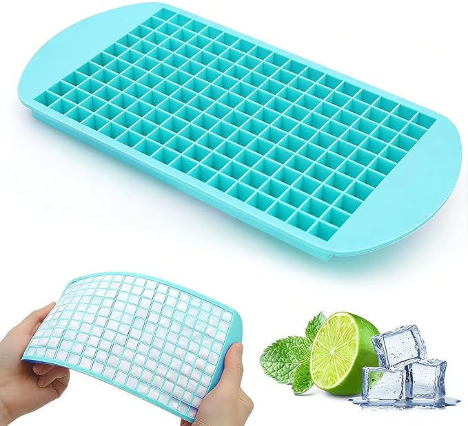 Silicone Ice Cube Tray, 160 Mini Crushed Ice Cube Molds Easy Release Small Ice by GiftsforChildAdultandPet