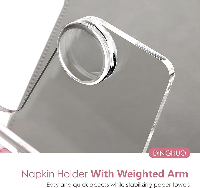 DINGHUO Acrylic Napkin Holder for Table, Flat Kitchen Paper Hand Napkin - Image 6