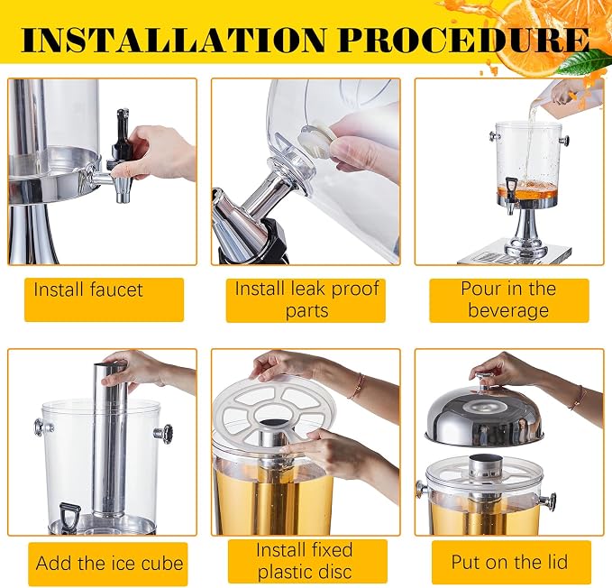 Gisafai 2 Pcs 2 Gallon Drink Dispensers - Image 4