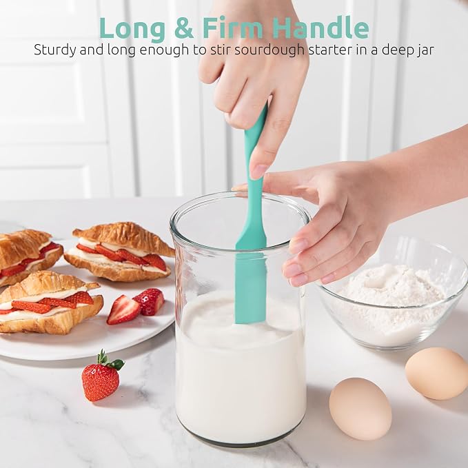 U-Taste Skinny Silicone Jar Spatula: 600ºF Heat-Resistant Food-Grade 10in Long - Image 3