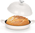 TeamFar Cast Iron Bread Dutch Oven, 6 Qt Enameled Dutch Oven Pot by TeamFar