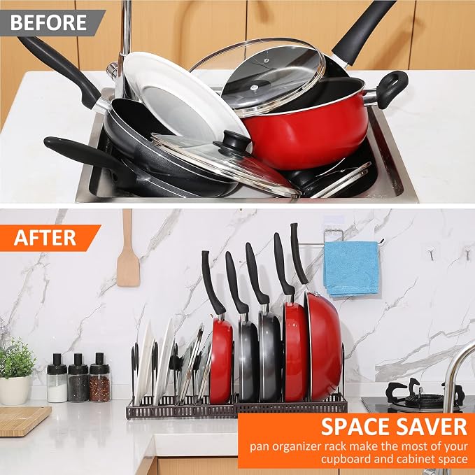 Pot Rack Organizer -Expandable Pot and Pan Organizer - Image 7