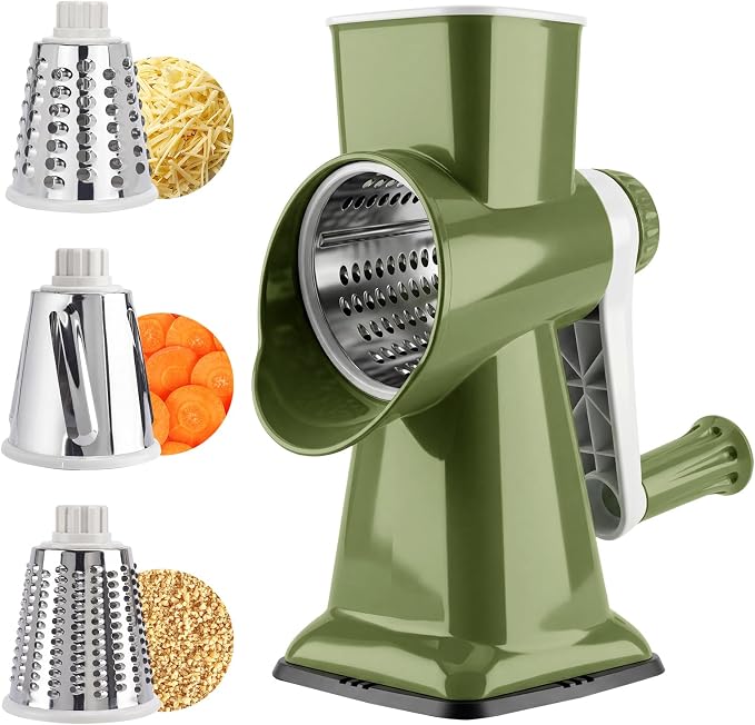 Rotary Cheese Grater, Cheese Shredder Hand Crank, Manual Cheese Grater by Unknown