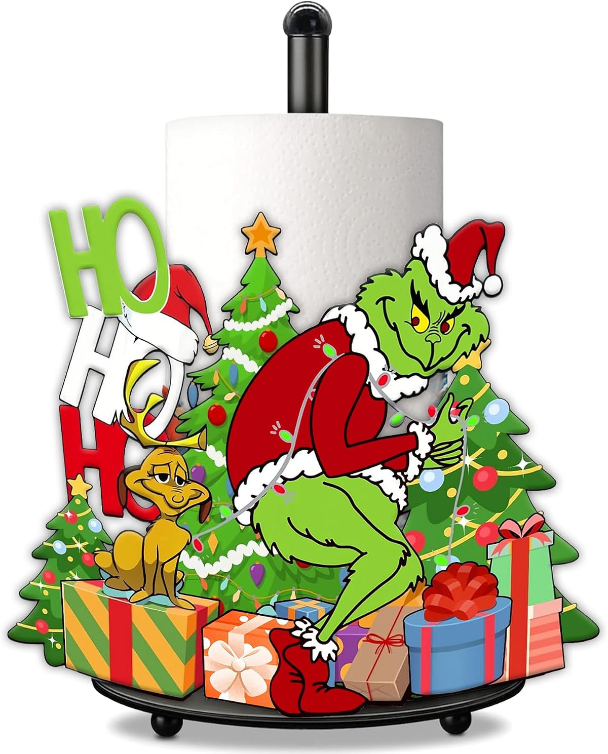 Green Monster Paper Towel Holder,Metal Countertop Paper Towel