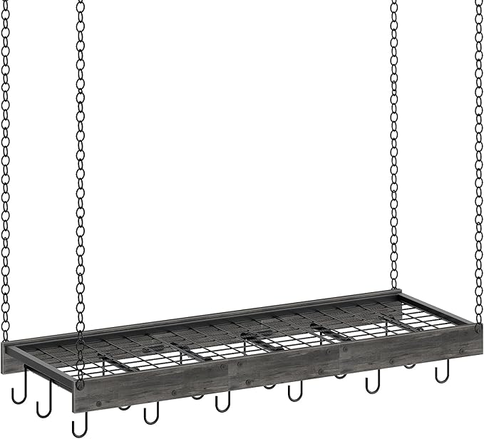 CHOEZON Hanging Pot Rack, 35.4" L x 13" W Ceiling Pot Hanger, Industrial Style by Choezon