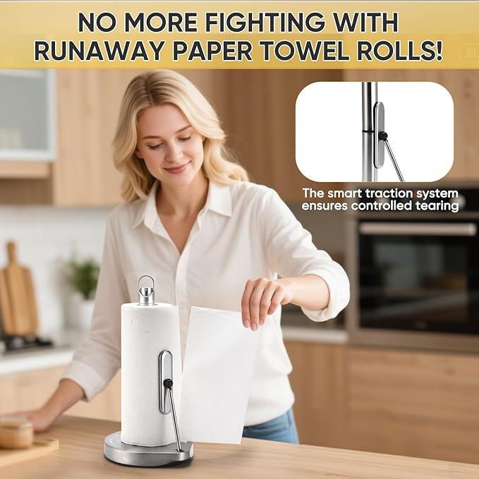 Paper Towel Holder with Spray Bottle - Image 3