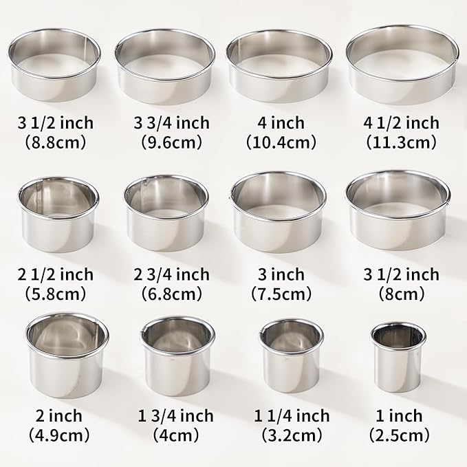 12 Pcs 304 Stainless Steel Biscuit Cutter Set - Image 2