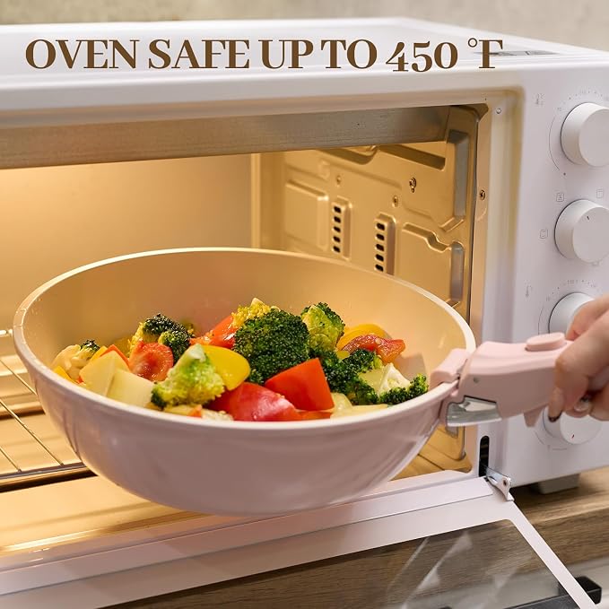 23Pcs Ceramic Cookware Set Non Stick Pots and Pans Set Non Toxic - Image 6