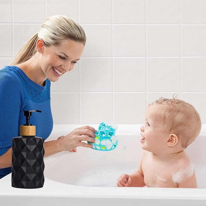 Black Glass Soap Dispenser Set - Image 7