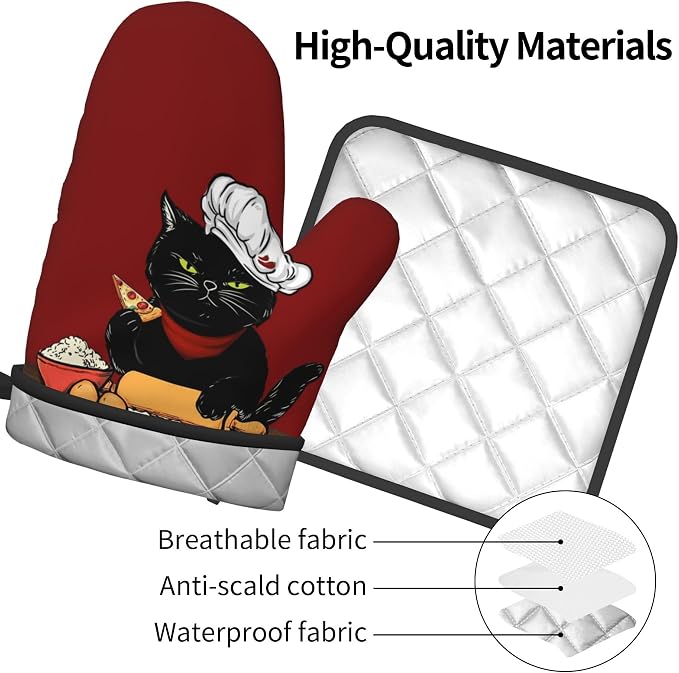 Cat Pot Holders and Oven Mitts - Image 4