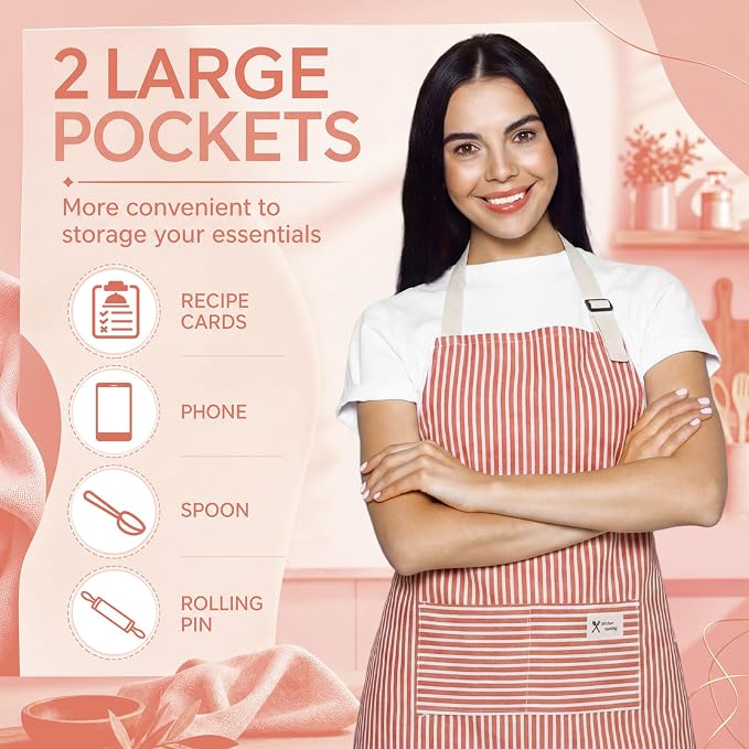 Janmercy 24 Pcs Aprons for Women Men - Image 3