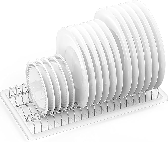 Simple Houseware Stainless Steel Plate Drying Rack - Image 2