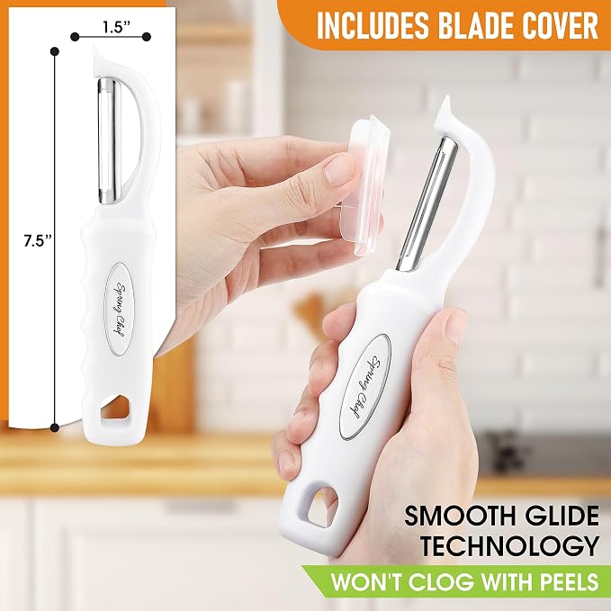 Spring Chef Premium Swivel Vegetable Peeler, Comfrotable Handle and Ultra Sharp - Image 3