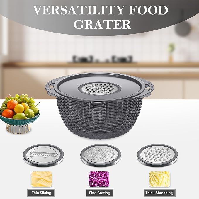 4-in-1 Colander with Bowl Set – Food Strainers and Colanders - Image 3