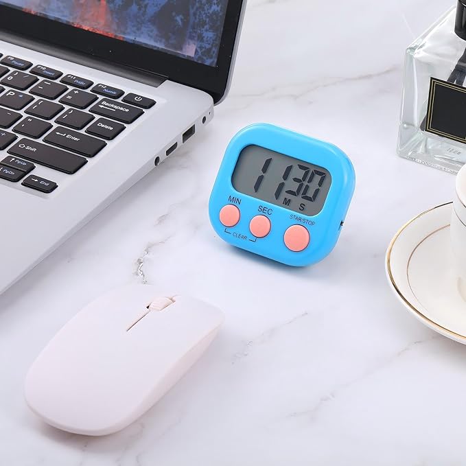 Weewooday 4 Pcs Large Classroom Timers Stopwatch Magnetic Kitchen Digital Timer - Image 5