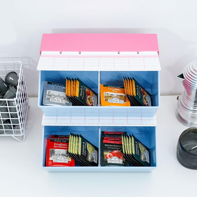 Coffee Bar Organizer with Lid, Vintage Coffee Station Storage Holder - Image 8