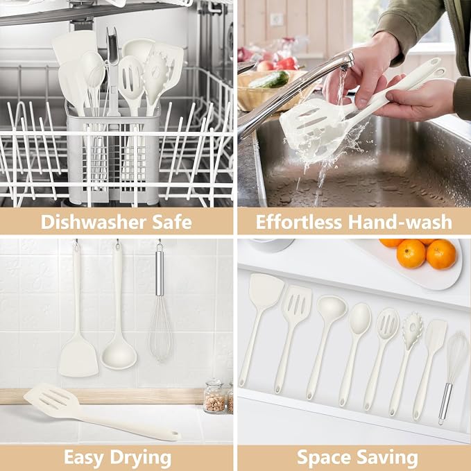 TeamFar 8 PCS Silicone Cooking Utensils - Image 6