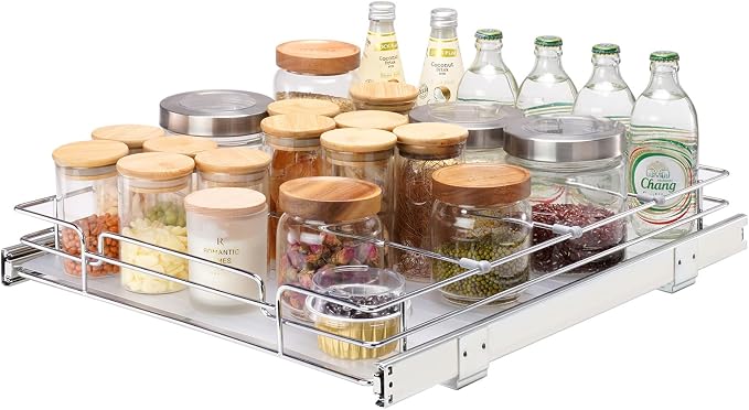 VEVOR 18.5"Wx21"Dx3.5"H Pull Out Cabinet Organizer, Heavy Duty Slide Out Pantry by VEVOR
