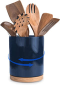 QUELIEN Utensil Holder, 360° Rotating Ceramic Kitchen Utensil Holder by QUELIEN
