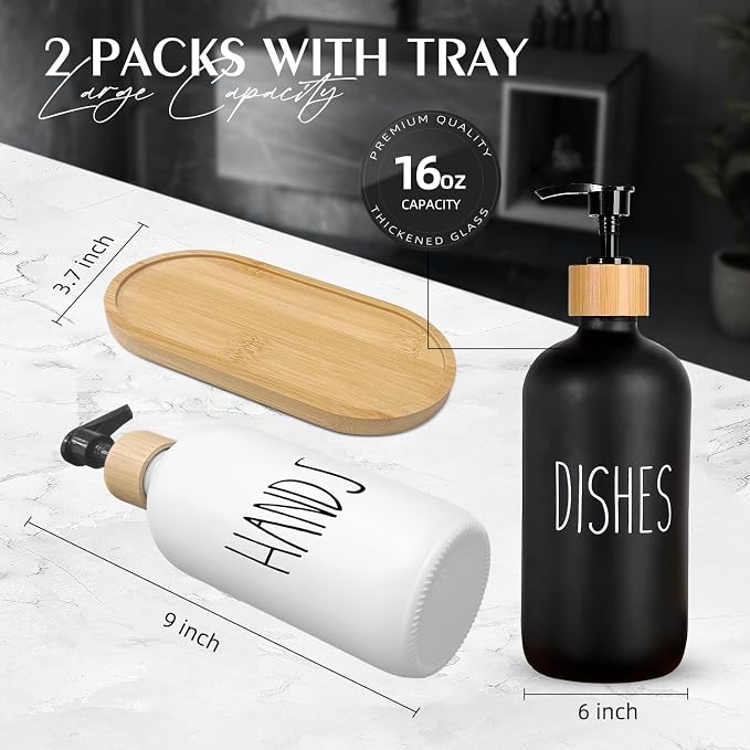 Arktek Glass Soap Dispenser Set - Image 2