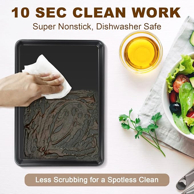 Baking Sheet Pan Set of 3, Commercial Cookie Sheets - Image 7