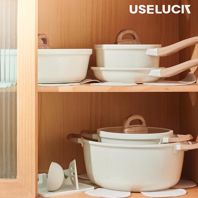 22 Pcs Pots and Pans Set Non Stick Non-Toxic Ceramic Kitchen Cookware Sets - Image 9
