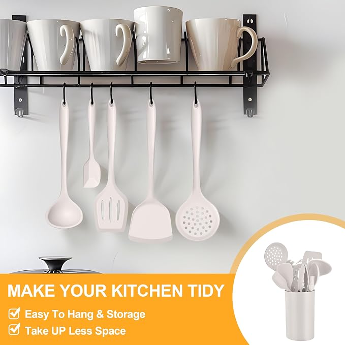 E-far Silicone Cooking Utensils Set, 25 Piece Kitchen Utensils - Image 7