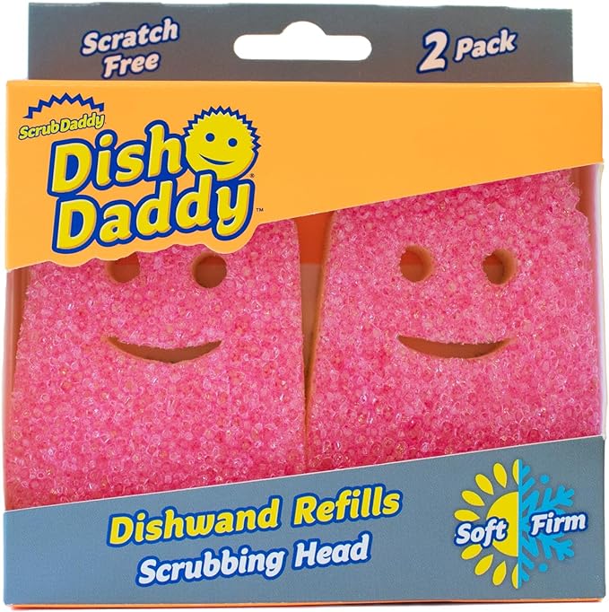 Scrub Daddy Dish Wand Scrubbing Brush Replacement Heads, Soap Dispensing Brushes by ScrubDaddy