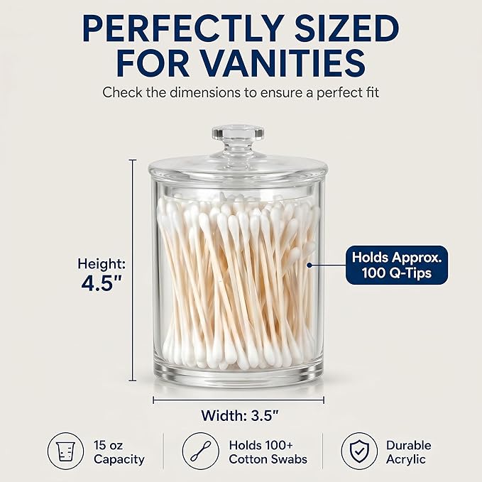 ForPro Clear Acrylic Apothecary Jars - Image 3