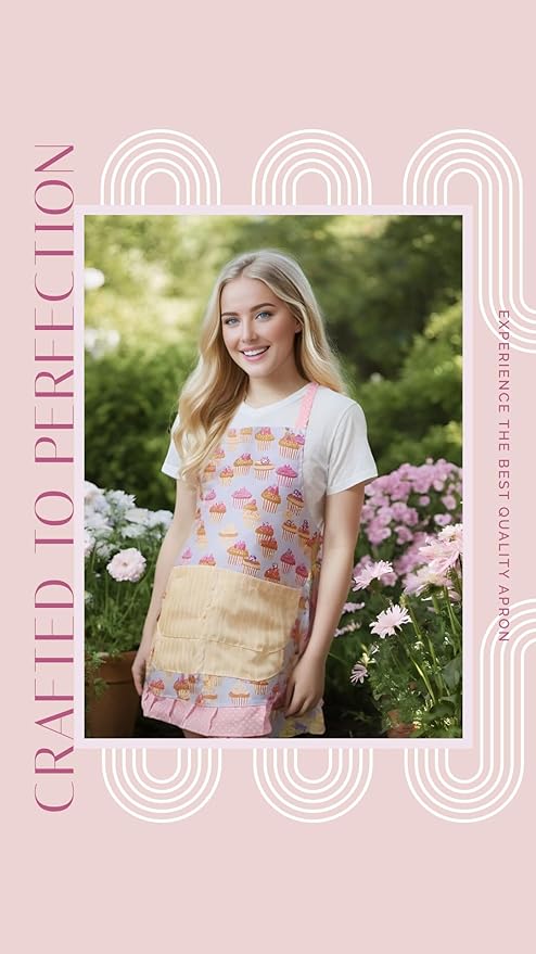 Lovely Flower Pattern Retro Aprons - Image 3