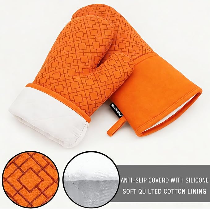 Oven Mitts and Pot Holders Sets 6pcs, Kitchen Oven Glove, High Heat Resistant - Image 3