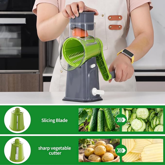 Ourokhome Rotary Cheese Grater Cheese Shredder - Image 2