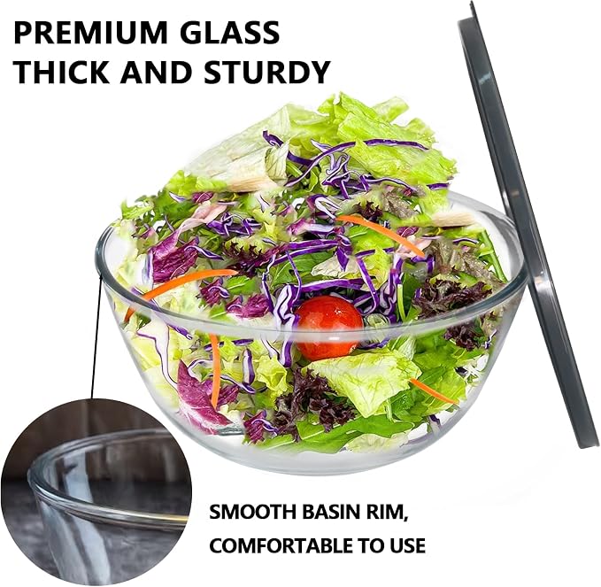 5 Quart Deep Big Glass Bowl - Image 4