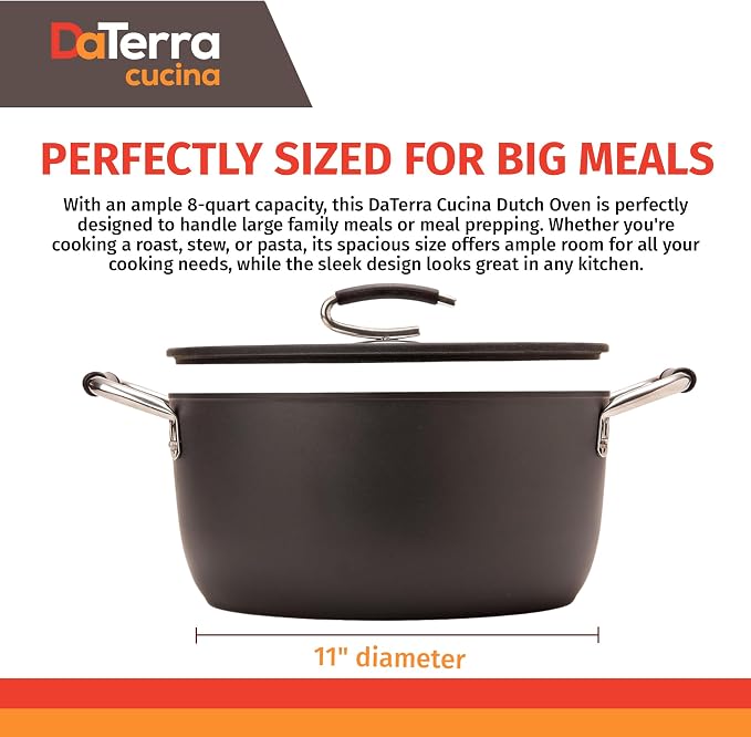 DaTerra Cucina – 8 Qt Nonstick Ceramic Dutch Oven - Image 6