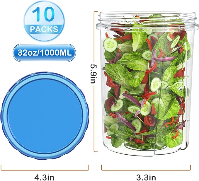 Food Storage Freezer Containers Clear Bottom - Image 2