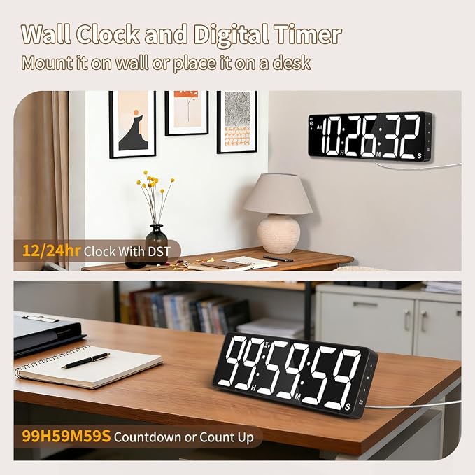 VOCOO 15.7" Large Digital Wall Timer - Image 4