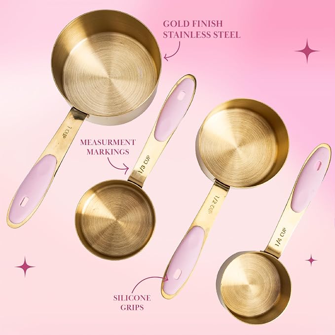 Paris Hilton Measuring Cups and Spoons Set, Stainless Steel - Image 5