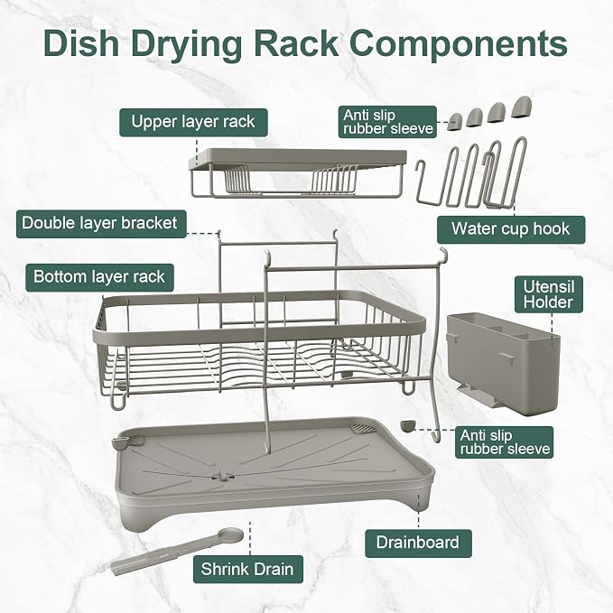 LIYI Dish Drying Rack, Large Dish Rack - Image 7